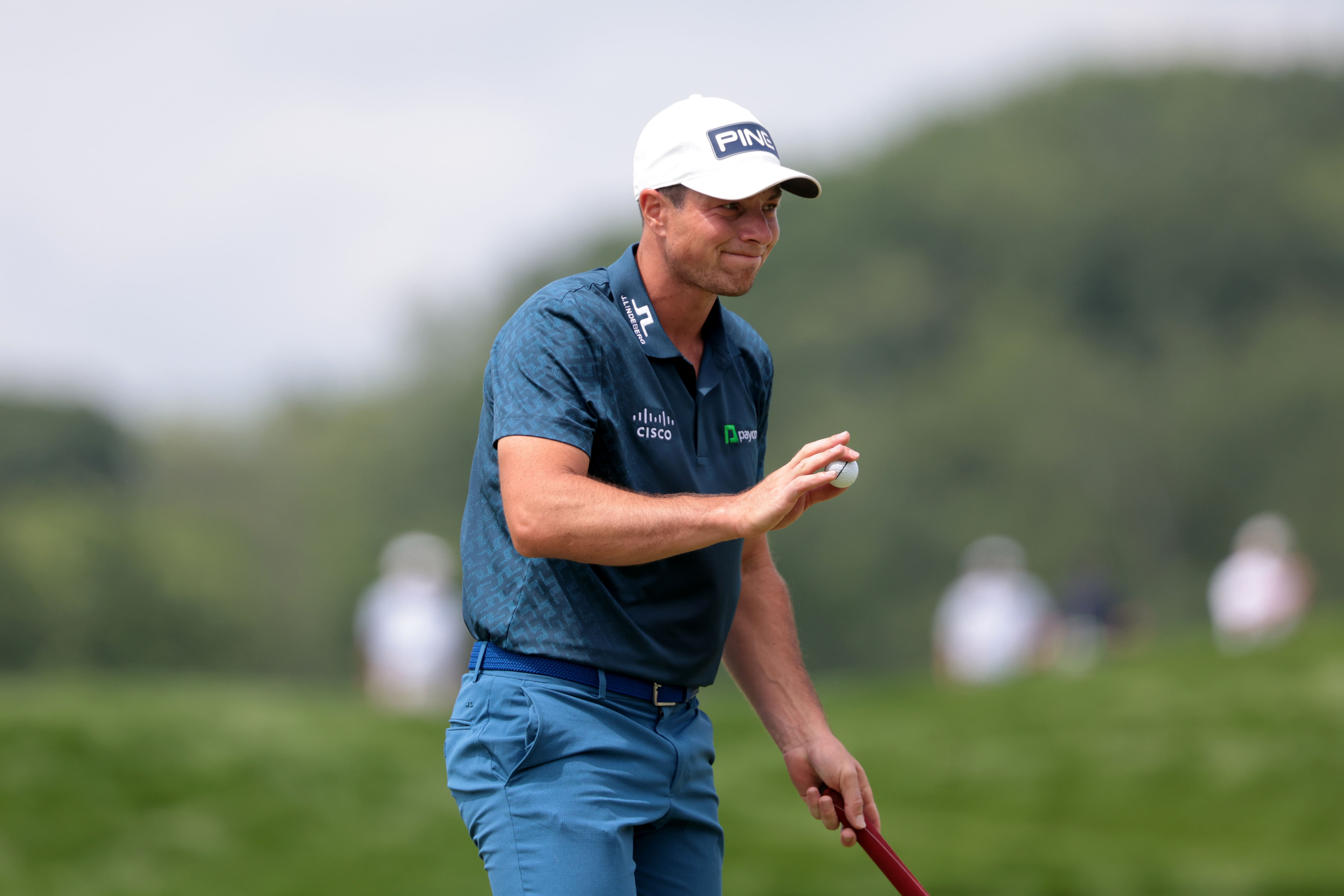 Viktor Hovland is encouraged by his outing (Image via Imagn)